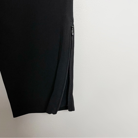 Rag & Bone Black Alpine Trouser Pants Size 10 Leather Trim Crop - Picture 8 of 10